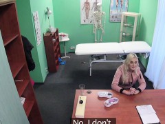 Fake Hospital Blonde patient gives blowjob