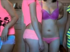 Four Lesbian Teens On Webcam