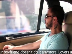 Guy cheats his gal with sexy taxi driver