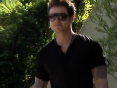 Swingers couple having foursome after night out.