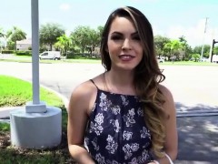 Pretty babe Rayna Rose gets fucked in the public toilet