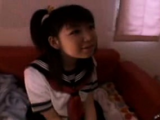 Pigtailed Japanese Schoolgirl Has A Vibrator Taking Her Sli