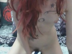 Super Cute 18yo Redhead Emo Teen Fucks Pussy