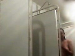 many cute pussies in a public shower room