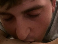 Goofy College teen gets pussy licked and BWC BJ facial