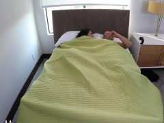 Caught! Horny Step-Sister Slides Into Step-Brothers Bed