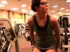 Natalie fingers very sexy petite gym