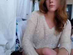 Pretty amateur redhead teen Farrah Flower fucked in public