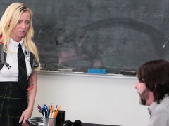 InnocentHigh - Hot Blonde Student Practices CPR on Teacher