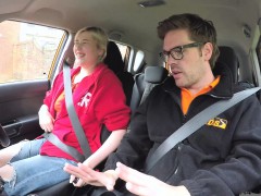 Fake Driving School Back seat pussy squirting and creampie