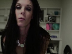 Cougar milf teases before tugging and sucking