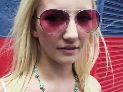 Blonde Jade Amber fucks in public