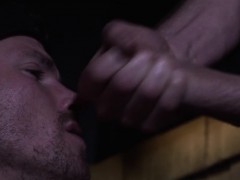 Masculine inked lad rimmed before assfucking