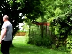 Grandpa gets a sweet hummer outside