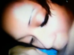 Sizzling asian slut gives delight with her cock suck.