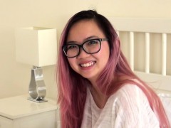 Busty asian teen cutie masturbates