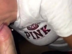 Redhead teen gives POV blowjob