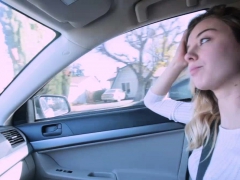 Haley Reed giving step bro a blowjob in the car