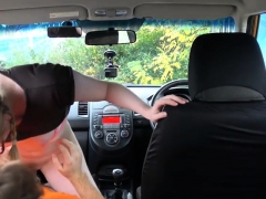 Satin Spank pounded by her pervert driving instructor