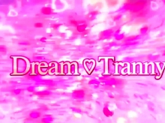 Shemale Rosy Pinheiro Jerks her dick while using a dildo