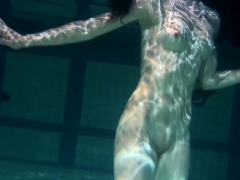 Polcharova stipping and enjoying underwater swimming