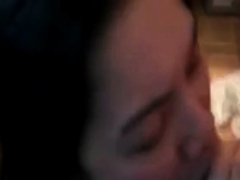 Chinese milf gets her wet mouth polished by big cock