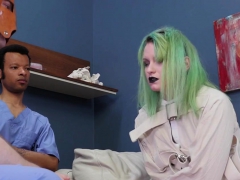 Flirty teenie is brought in ass hole nuthouse for awkward tr