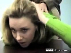 Secretary fucked by her boss to earn a promotion