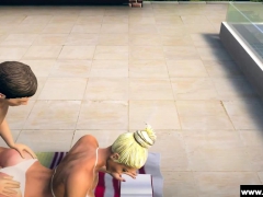 Alex 19 saw his sunbathing stepmom