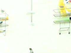 Spying BBW plowed in the shower