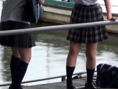 Japanese students peeing