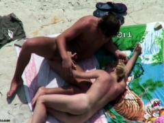 Voyeur on public beach sex