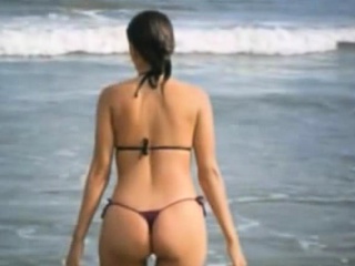 Amateur Wife Hot Thong Scene On The Beach