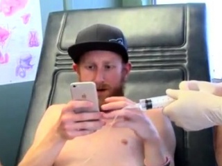 Penis Fisting Video Gay First Time Saline Injection For...