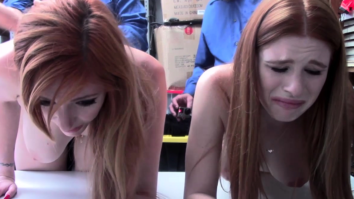 Mom and daughter redheads caught stealing from a store