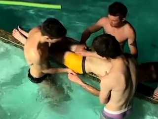 Teen Gay Sex In Underwear Undie 4-Way - Hot Tub Action