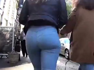 Sexy Walking Ass In Tight Jeans