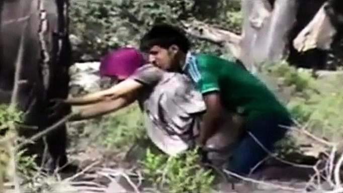 Arab Couple Caught In Garden