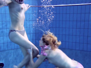 Duna and nastya horny underwater lesbians