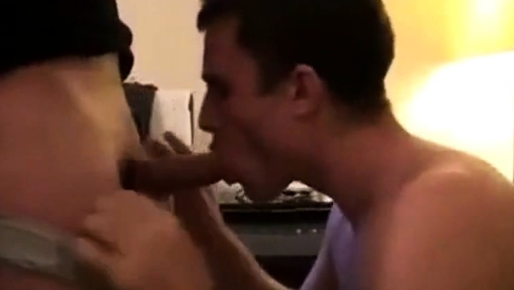 he sucks his buddy to big dick blasting cum shot