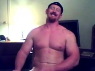 Str8 Ginger Muscle Stud Jerks Off & Cums (Webcam) - Exipor