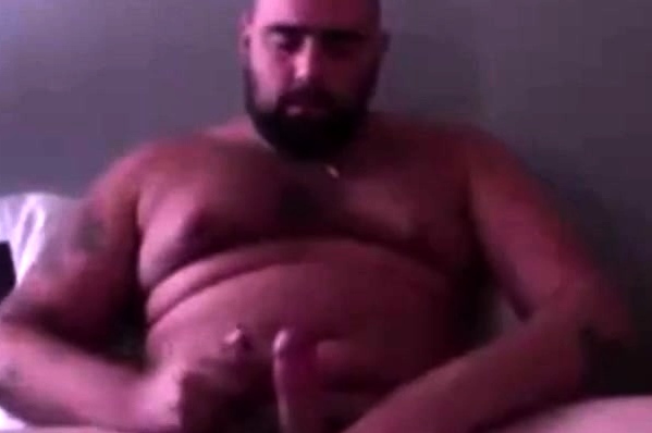 Handsome Popper Bear Self Facial Cumshot