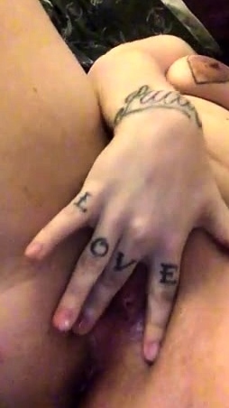 Wife fingering toying pussy close up