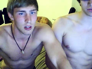 Cute amateur gay twinks having sex in front of webcam