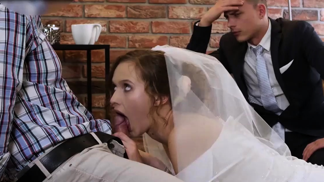 HUNT4K. Cute teen bride gets fucked for cash in front