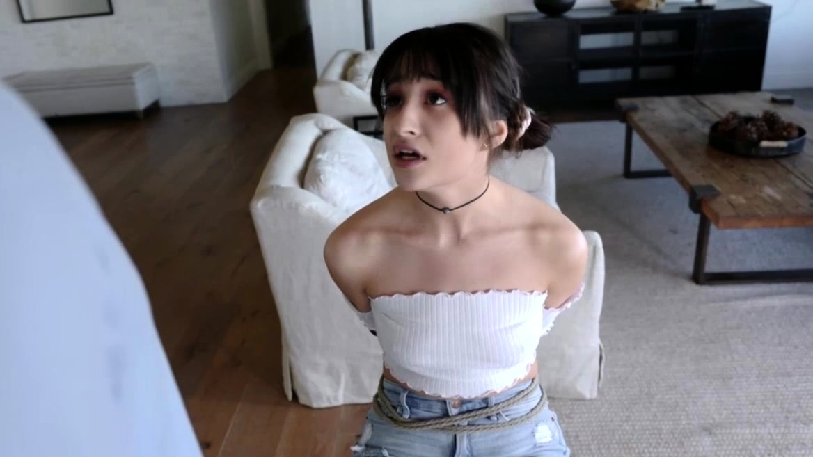 Petite teen tied up and fucked by rich guy