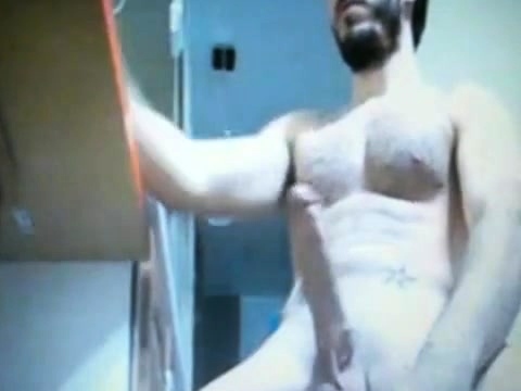 bearded hairy daddy huge cock