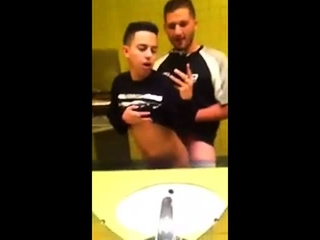 Two Twinks Fucking In Public Toilet Practice...