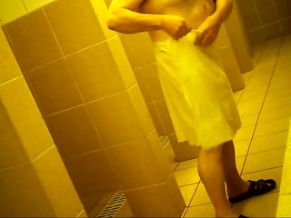 Naked Men In Public Pool Shower...