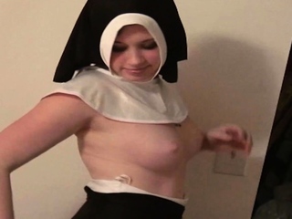 Gfs play around dressing like a naughty nun
